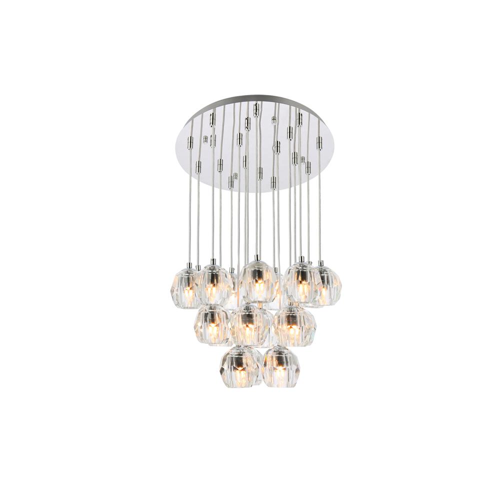 Eren 18 lights chrome pendant. Picture 2