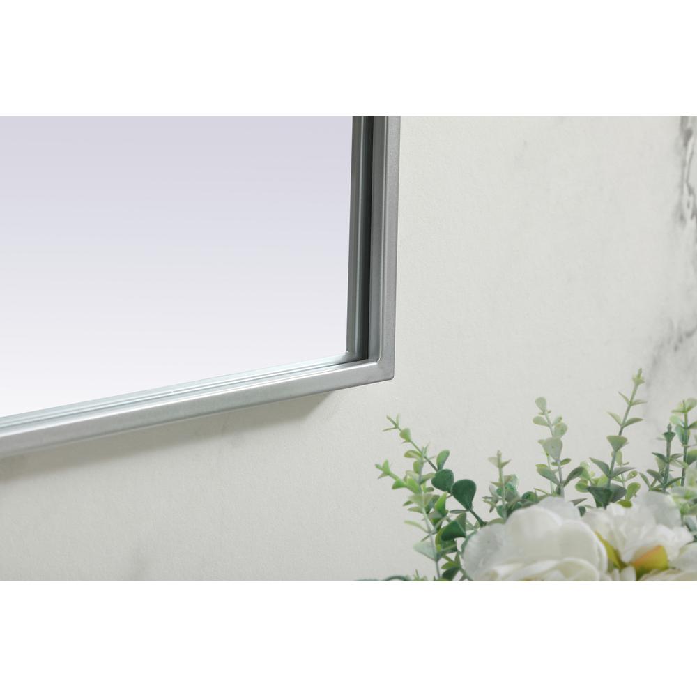 Metal Frame Arch Mirror 40x30 Inch in Silver. Picture 6