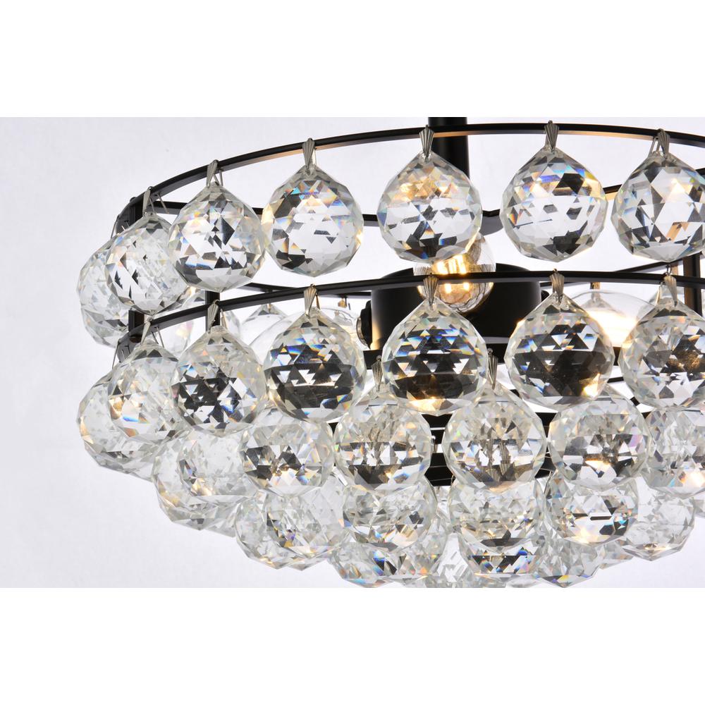 Savannah 14 inch flush mount in black. Picture 4