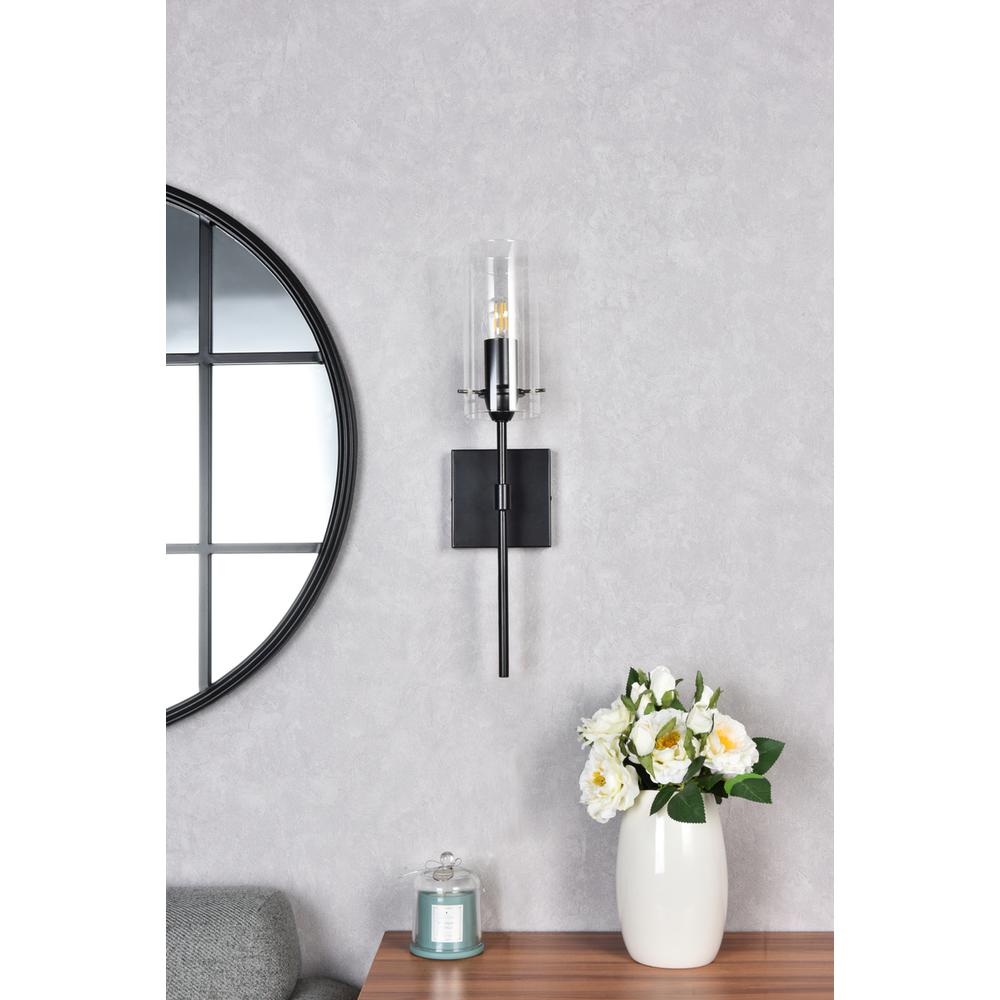 Elsreth 1 light black wall sconce. Picture 6