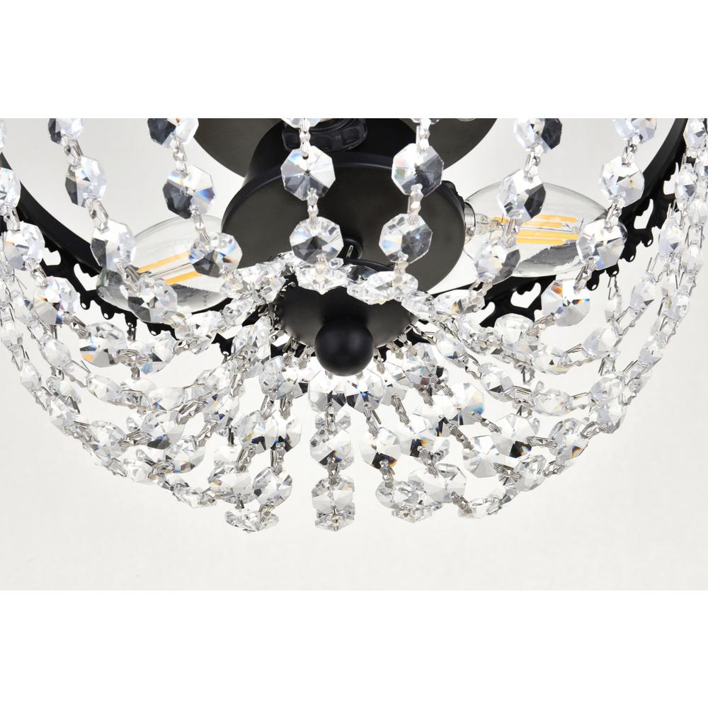 Kylie 10 inch flush mount in black. Picture 3