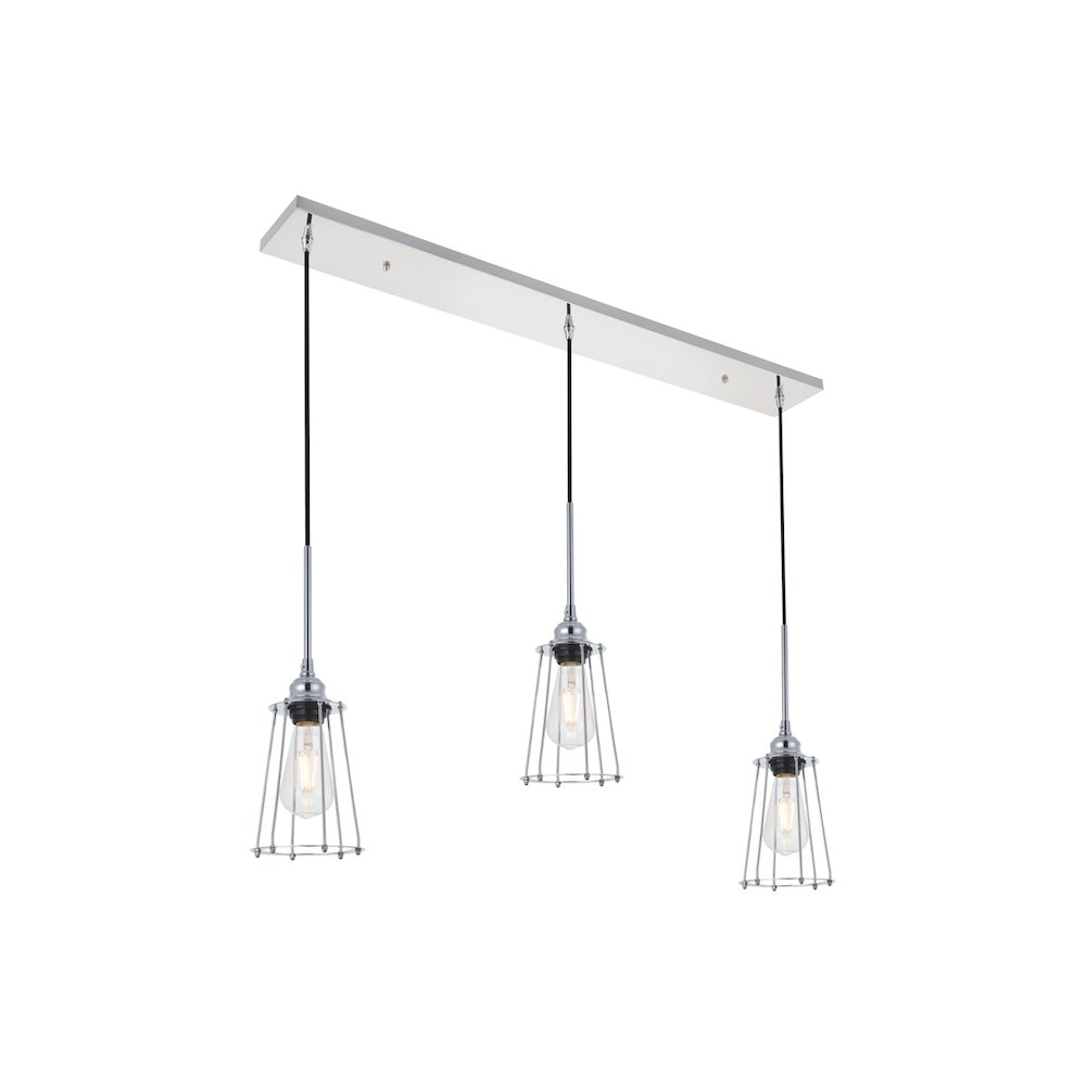 Auspice 3 Light Chrome Pendant. Picture 7