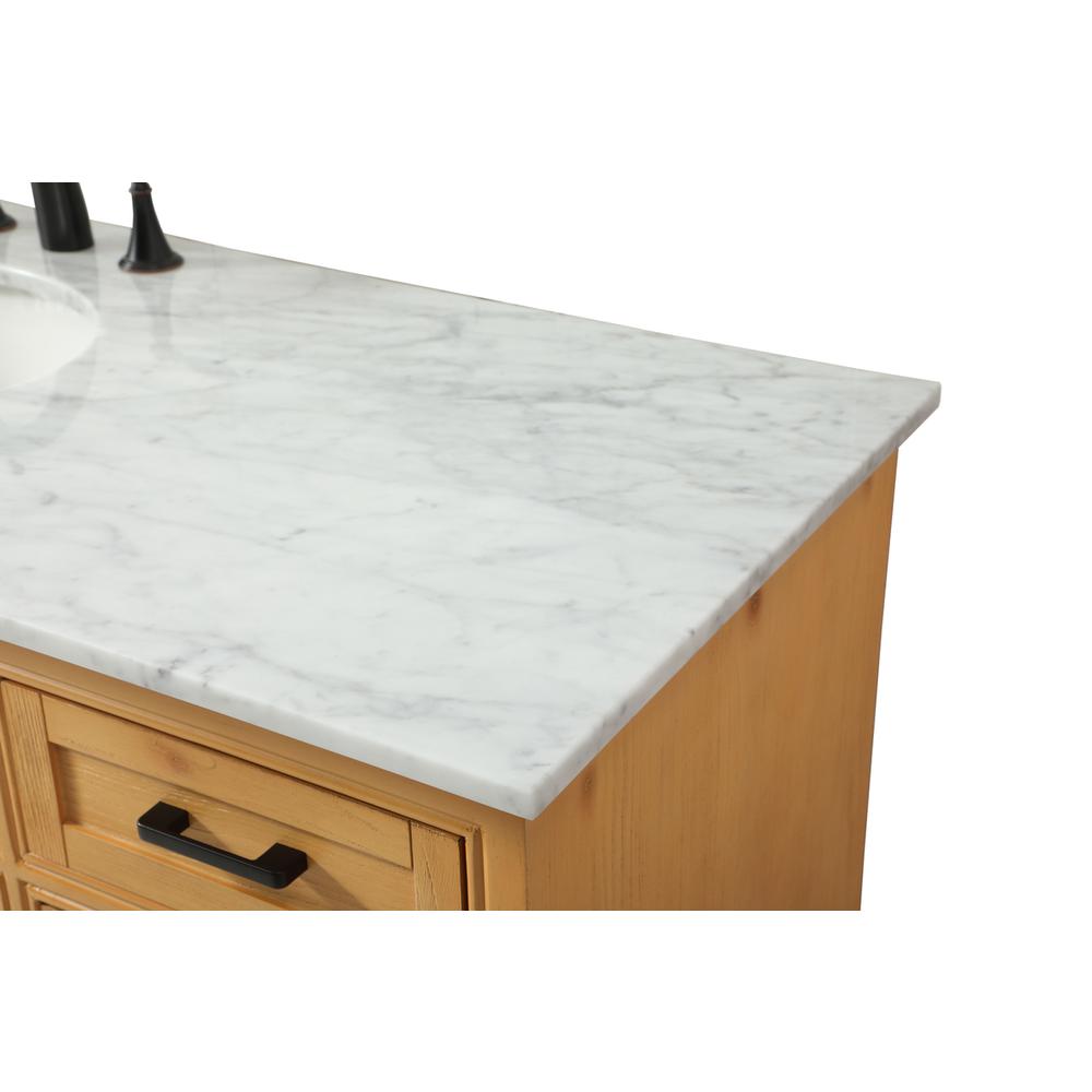 60 inch Single bathroom vanity in natural wood. Picture 11