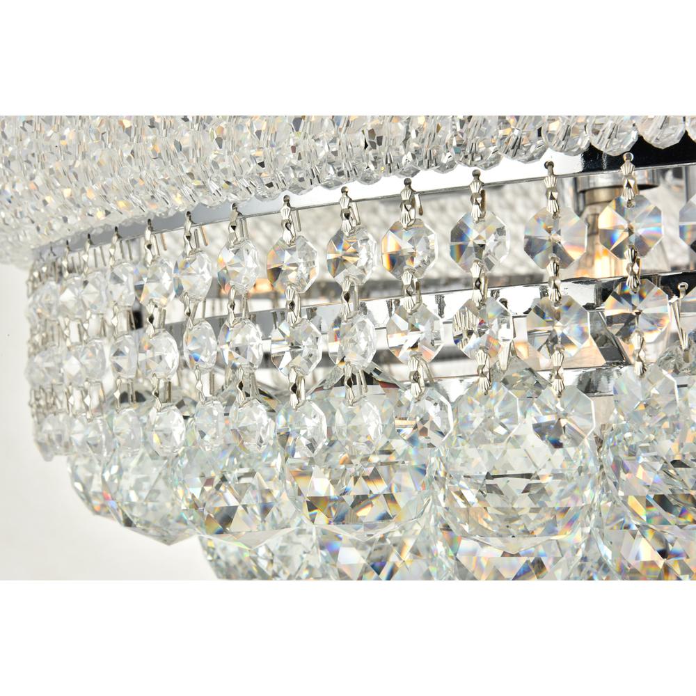 Primo 10 light Chrome Flush Mount Clear Royal Cut Crystal. Picture 2