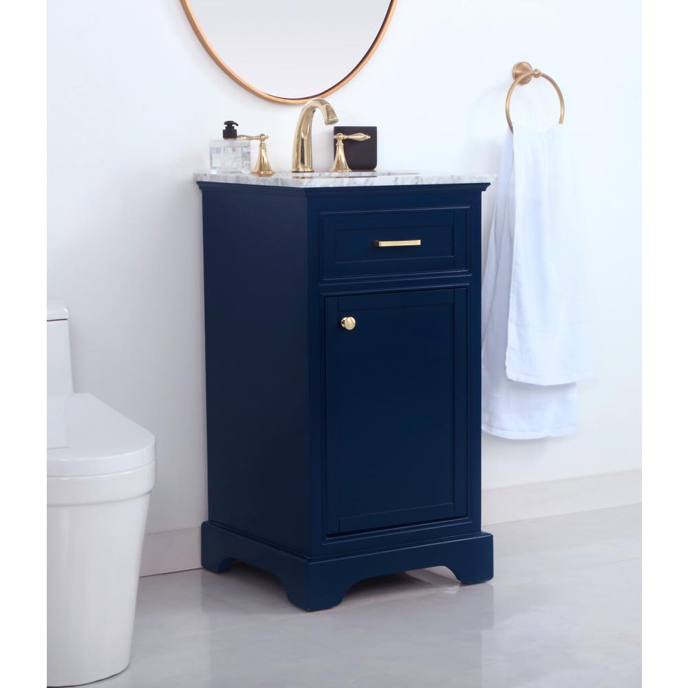 19 inch Single bathroom vanity in Blue. Picture 3