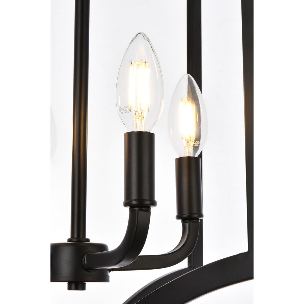 Kiera 4 lights pendant in black. Picture 4