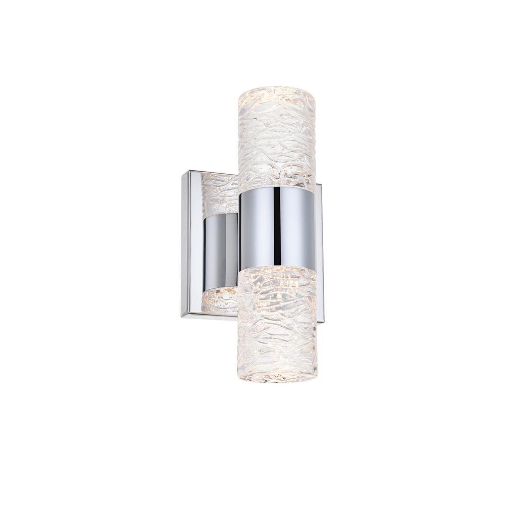 Vega 2 light Chrome LED Wall Sconce. Picture 1