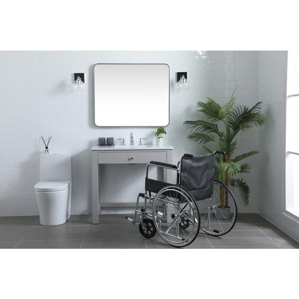 36 Inch ADA Compliant Bathroom Vanity In Grey. Picture 4