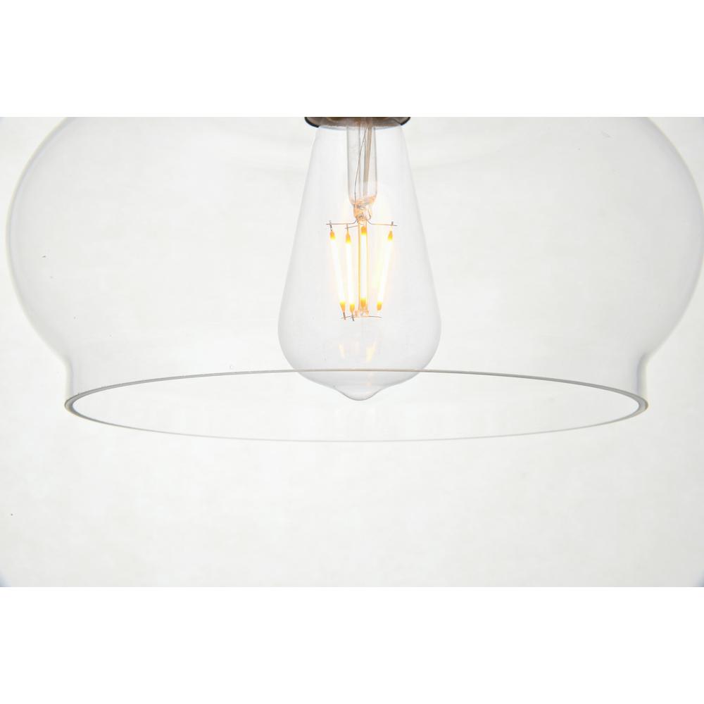 Destry 1 Light Black Pendant With Clear Glass. Picture 4