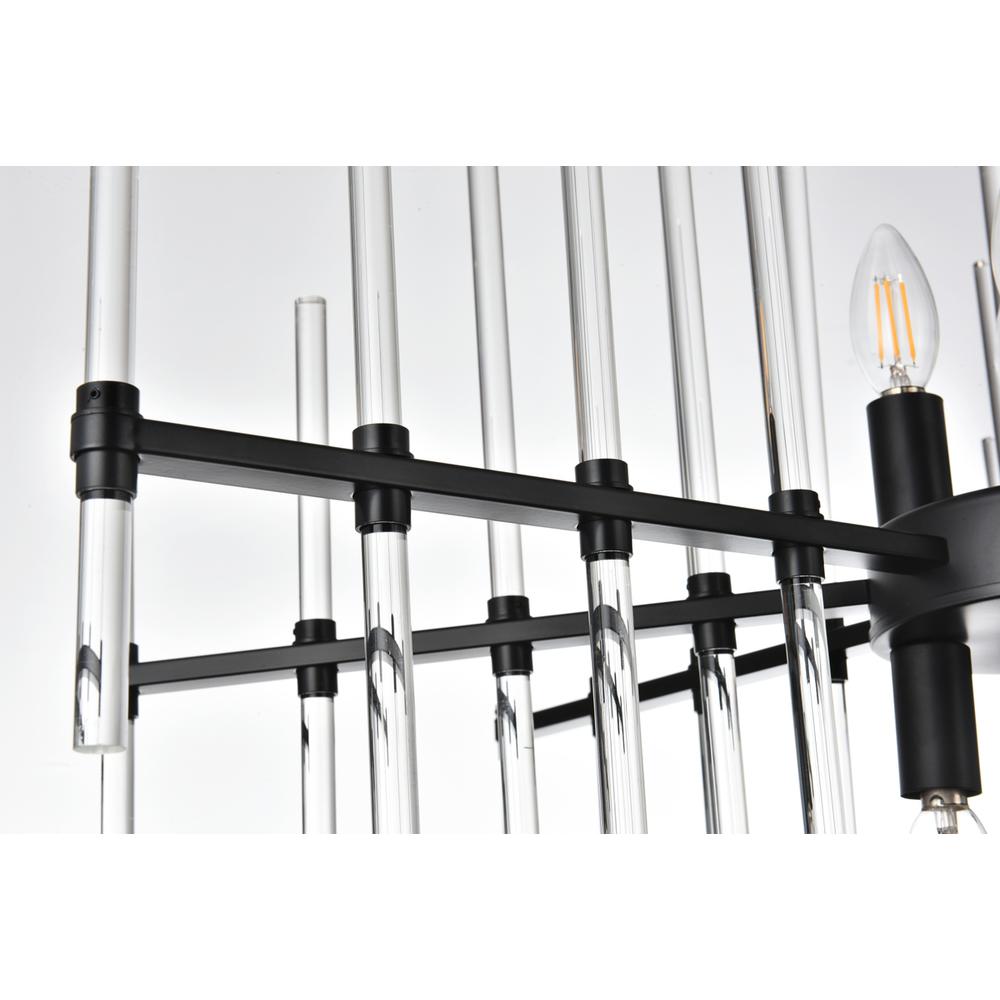 Sienna 31 inch crystal rod pendant in black. Picture 5