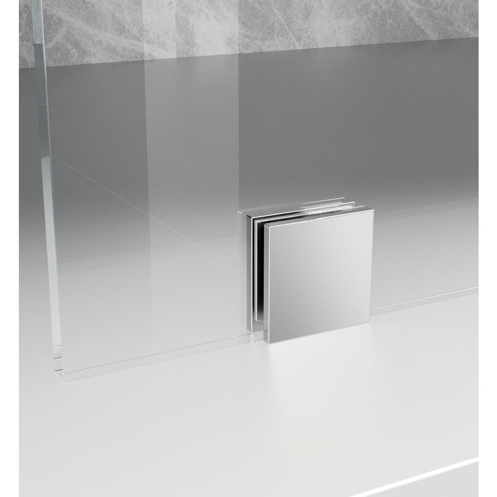 Fixed frameless shower door 35 x 78 Polished Chrome. Picture 6
