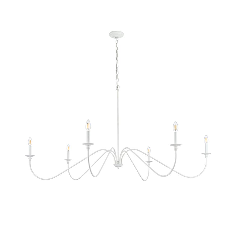 Rohan 60 inch chandelier in White. Picture 6