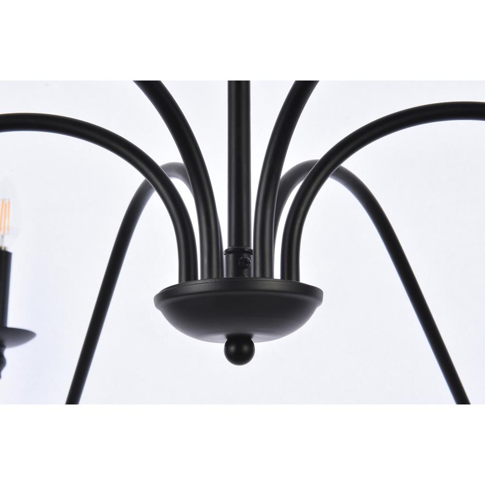 Rohan 48 inch chandelier in matte black. Picture 3
