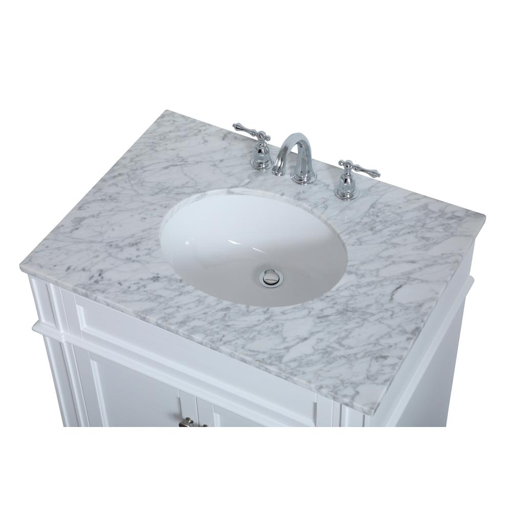 30 inch Single bathroom vanity in White. Picture 9
