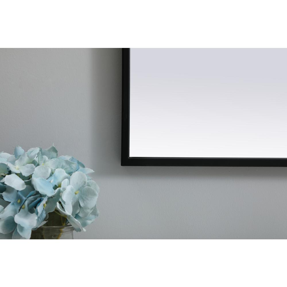 Metal Frame Arch Mirror 24x40 Inch in Black. Picture 5