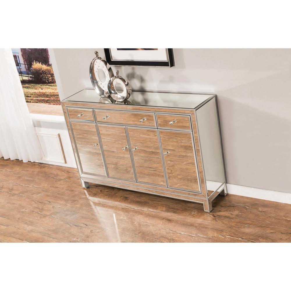 Buffet Cabinet 3 Drawers 4 Doors 56In. W X 13In. D X 36In. H In Antique. Picture 11