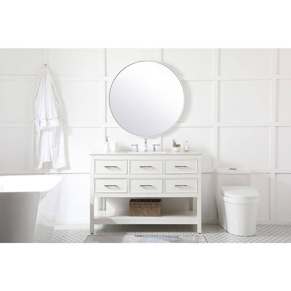 48 inch Single bathroom vanity in white. Picture 4