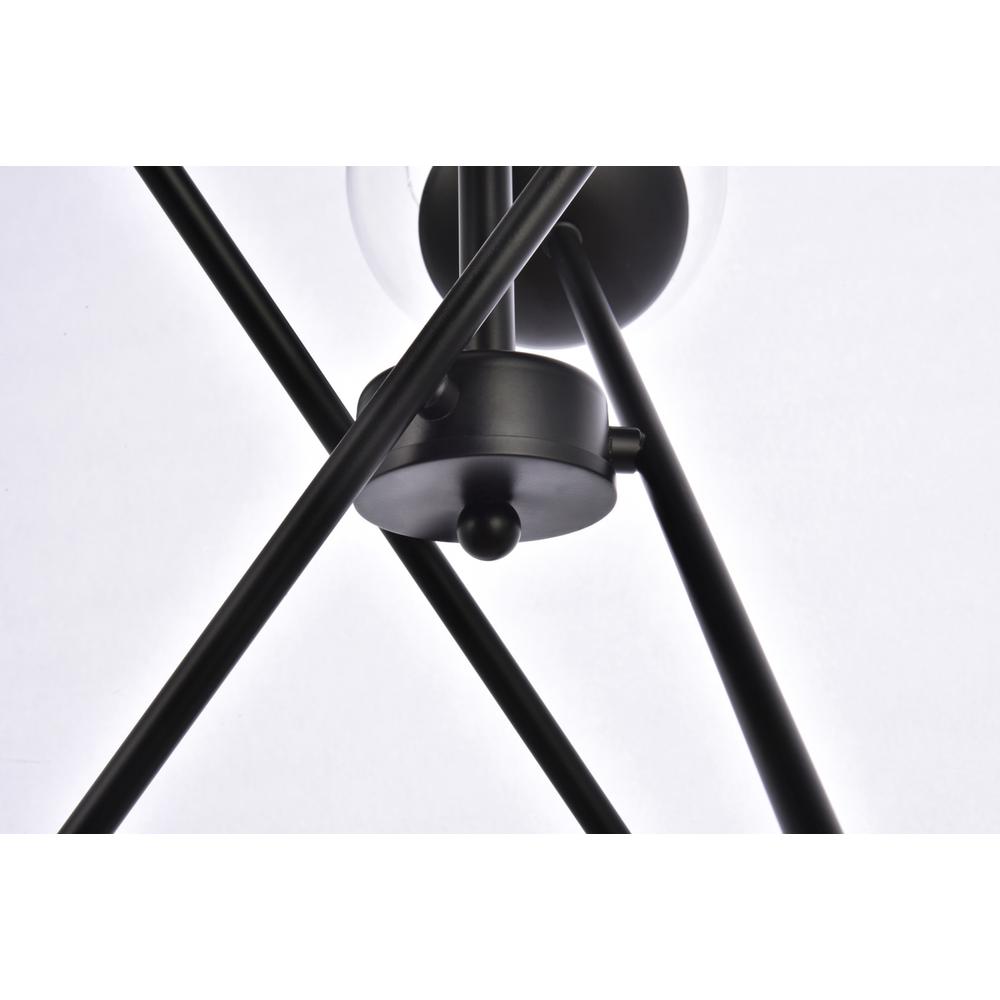 Axl 24 inch pendant in black with clear shade. Picture 3