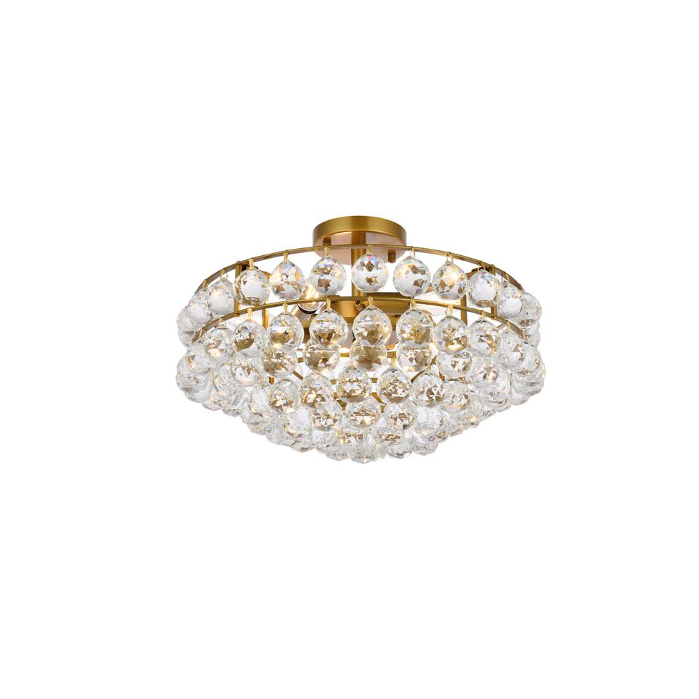 Savannah 18 inch flush mount in brass. Picture 2