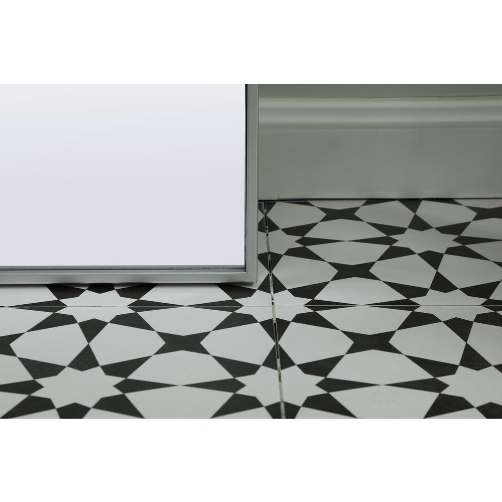 Metal Frame Arch Full Length Mirror 32x76 Inch in Silver. Picture 3