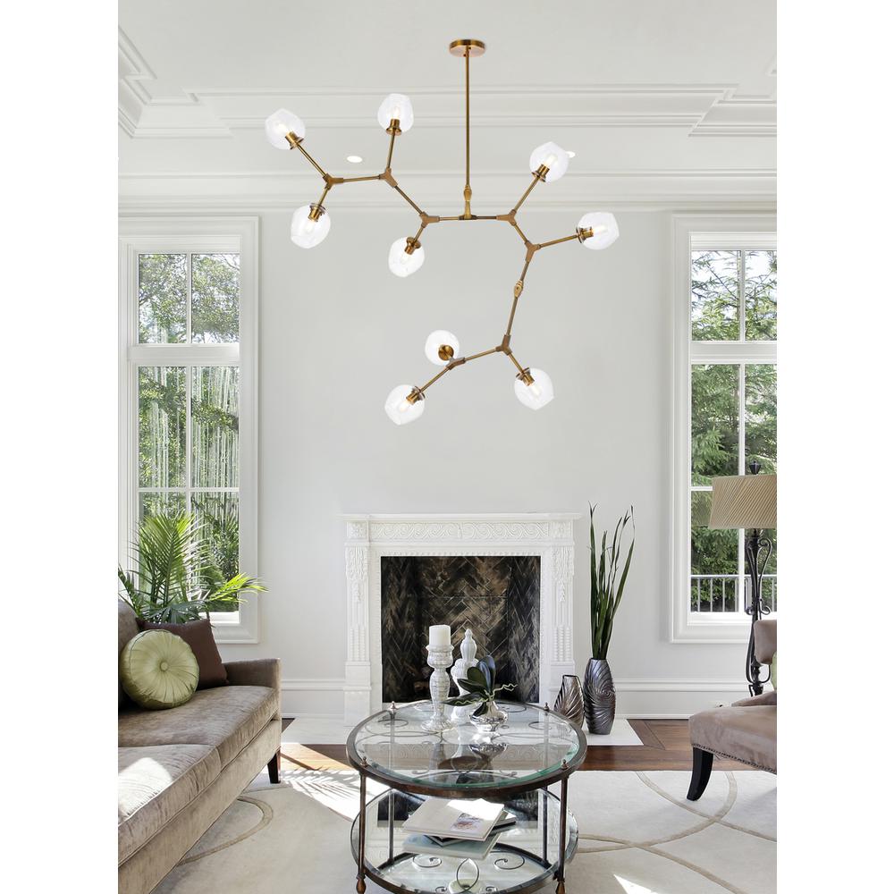 Cavoli 9 lights brass chandelier. Picture 7
