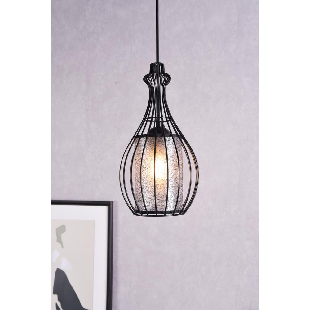 Miya 1 Light Black Pendant. Picture 7