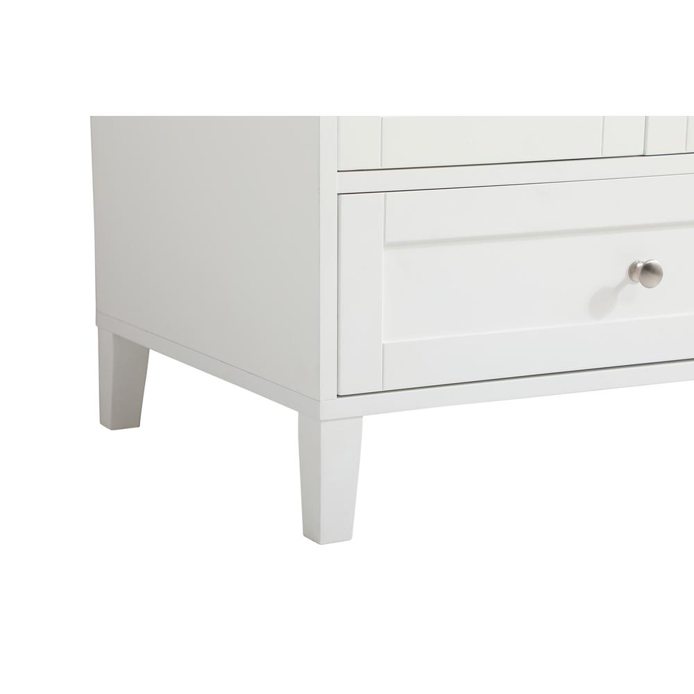42 inch Single Bathroom Vanity in White with Backsplash. Picture 13