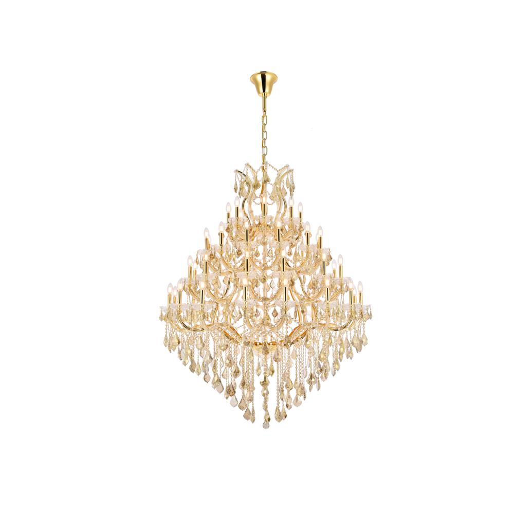 Maria Theresa 49 light Gold Chandelier Golden Teak (Smoky) Royal Cut Crystal. Picture 1