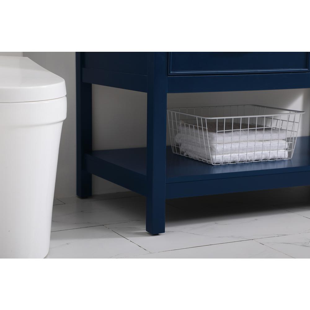 42 inch Single bathroom vanity in blue. Picture 6