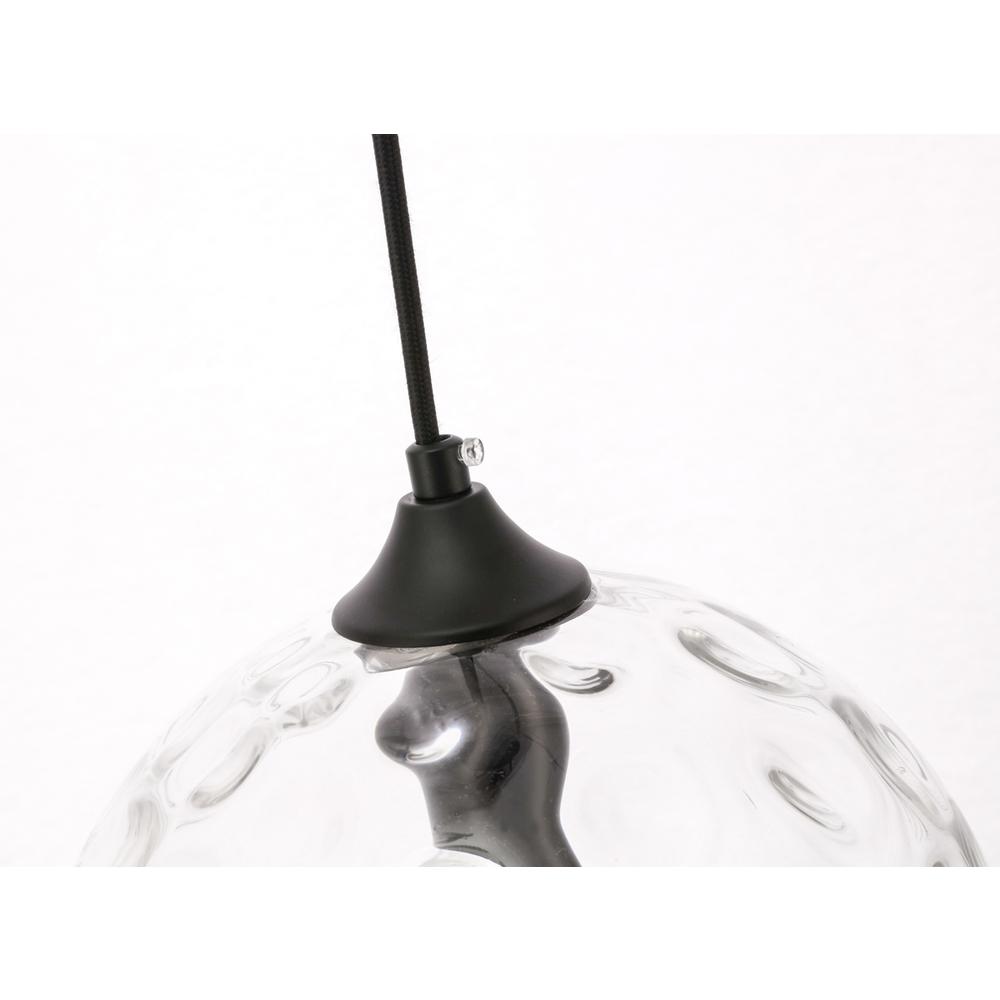 Cashel 1 light Black and Clear glass pendant. Picture 12