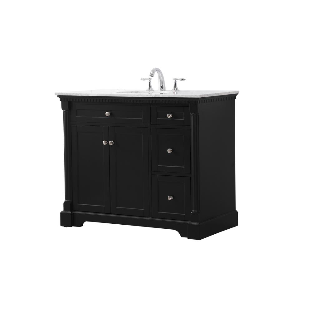 42 inch Single bathroom vanity set in black. Picture 7
