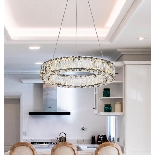 Monroe 17 inch LED round Single pendant in black. Picture 8