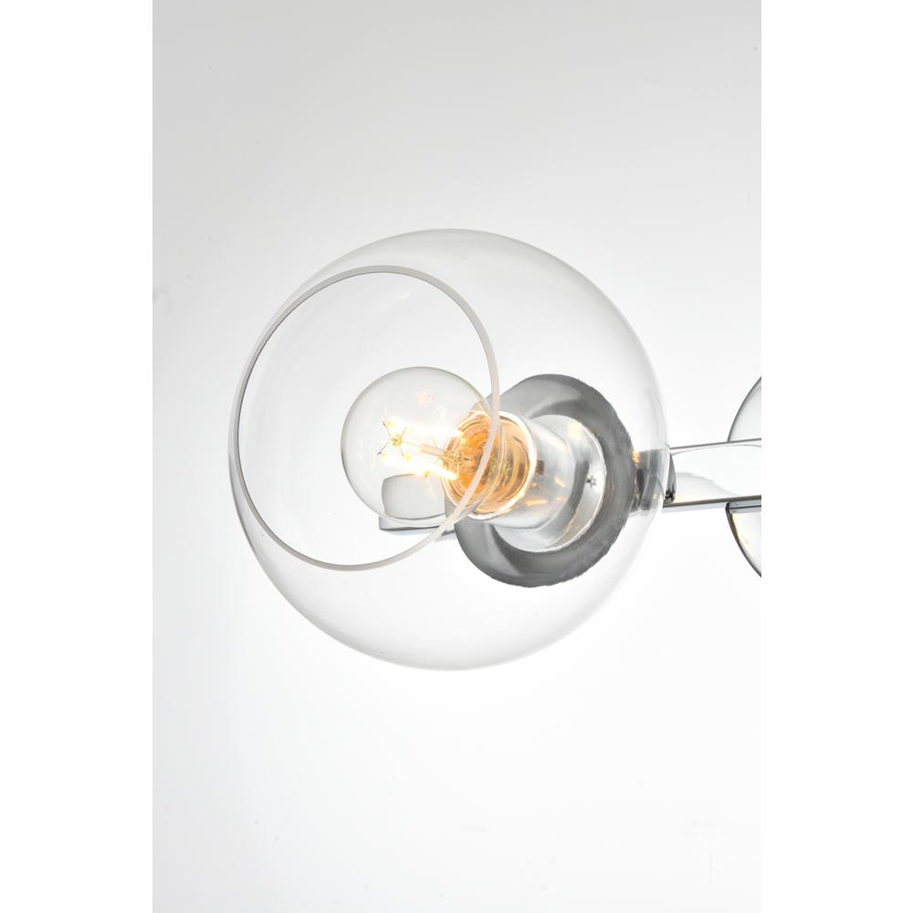 Rogelio 2 light Chrome and Clear Bath Sconce. Picture 3