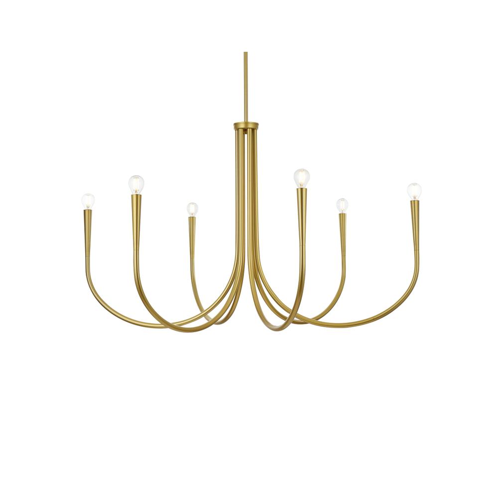 Layne 42 inch chandelier in Brass. Picture 2