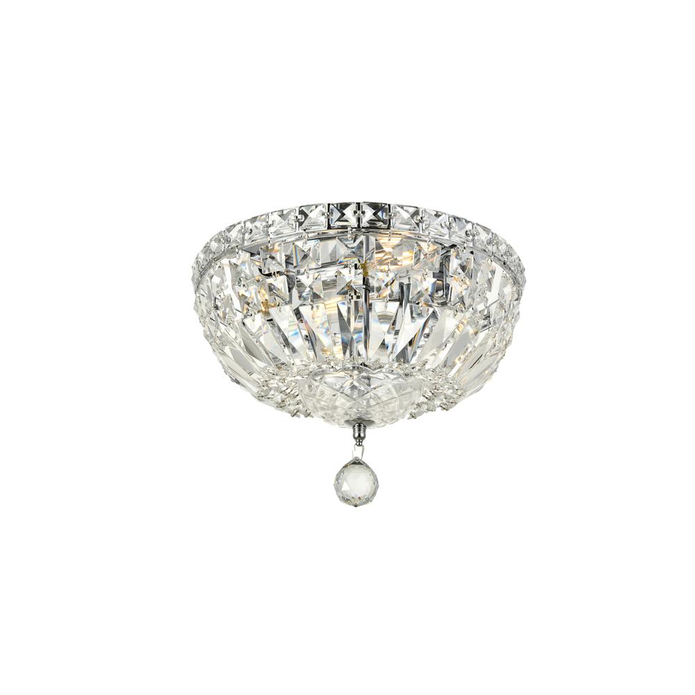 Tranquil 4 light Chrome Flush Mount Clear Royal Cut Crystal. Picture 5