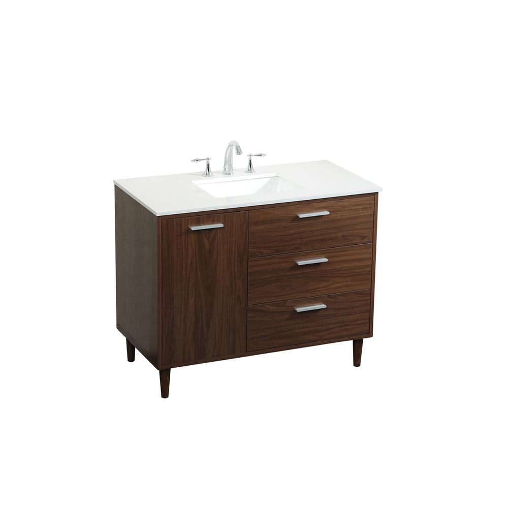 42 inch bathroom vanity in Walnut. Picture 9