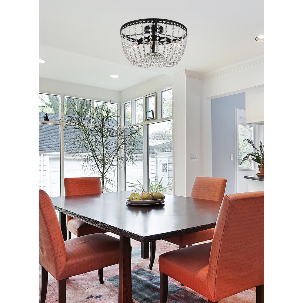 Kylie 16 inch flush mount in black. Picture 8