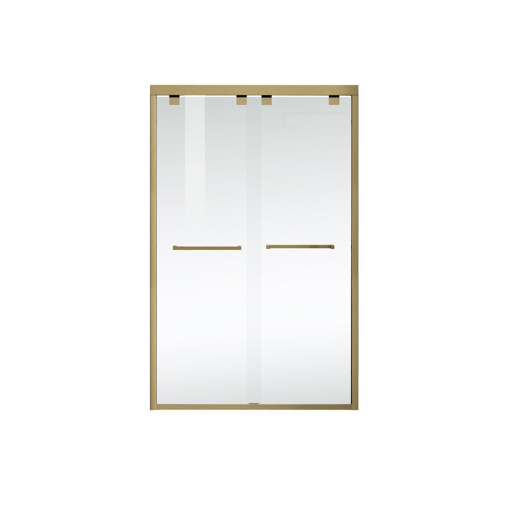 Semi-frameless shower door 48 x 76 Brushed Gold. Picture 10