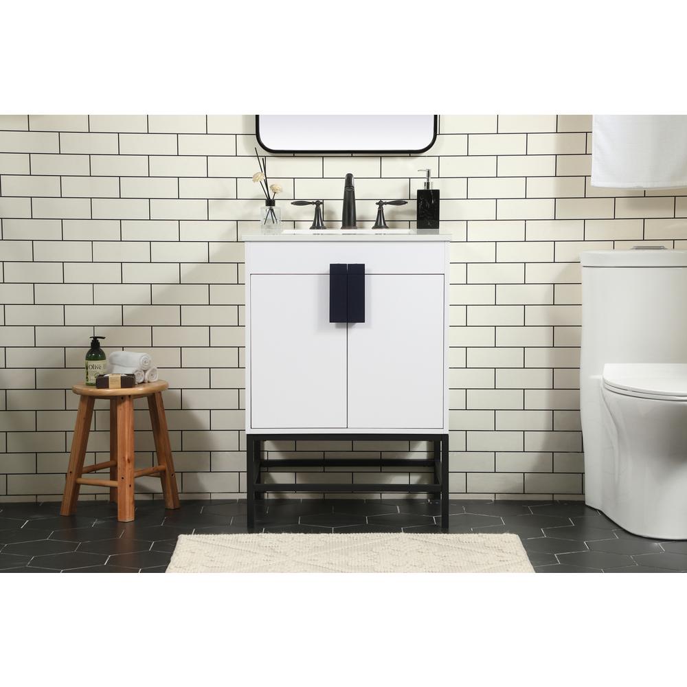24 inch Single bathroom vanity in white. Picture 14