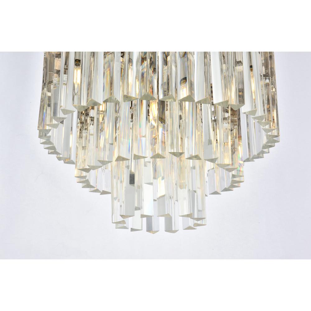 Sydney 9 light polished nickel Flush Mount Clear Royal Cut Crystal. Picture 3