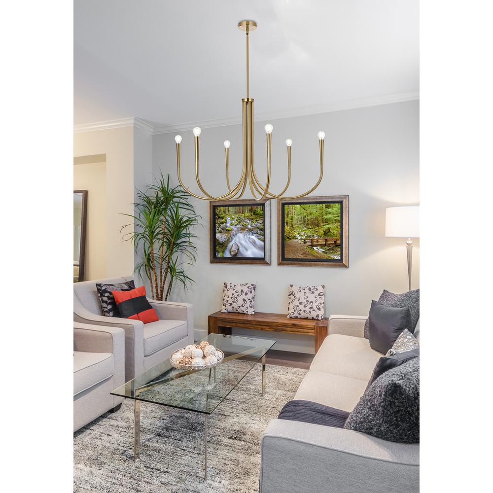 Layne 36 inch chandelier in Gold. Picture 8
