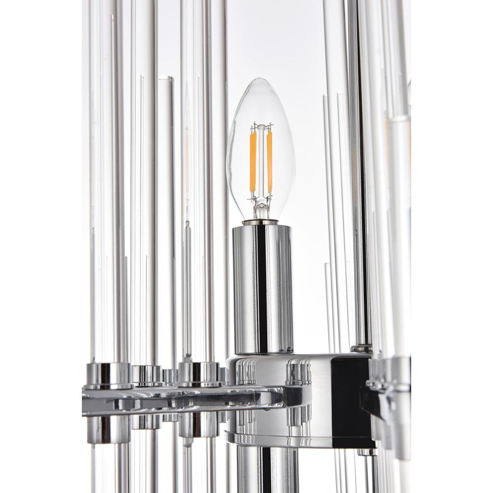 Sienna 17 inch crystal rod pendant in chrome. Picture 5