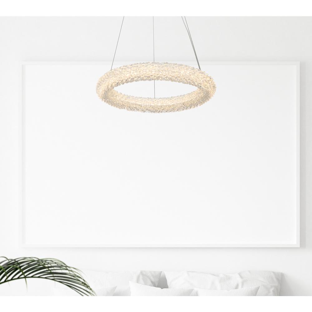 Bowen 18 inch Adjustable LED Chandelier in Chrome. Picture 11