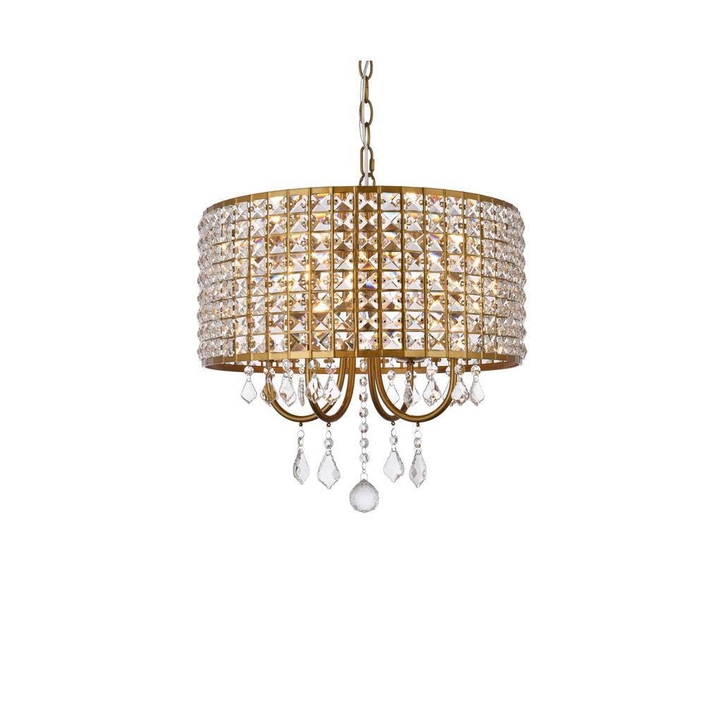 Elise 17 inch pendant in brass. Picture 2