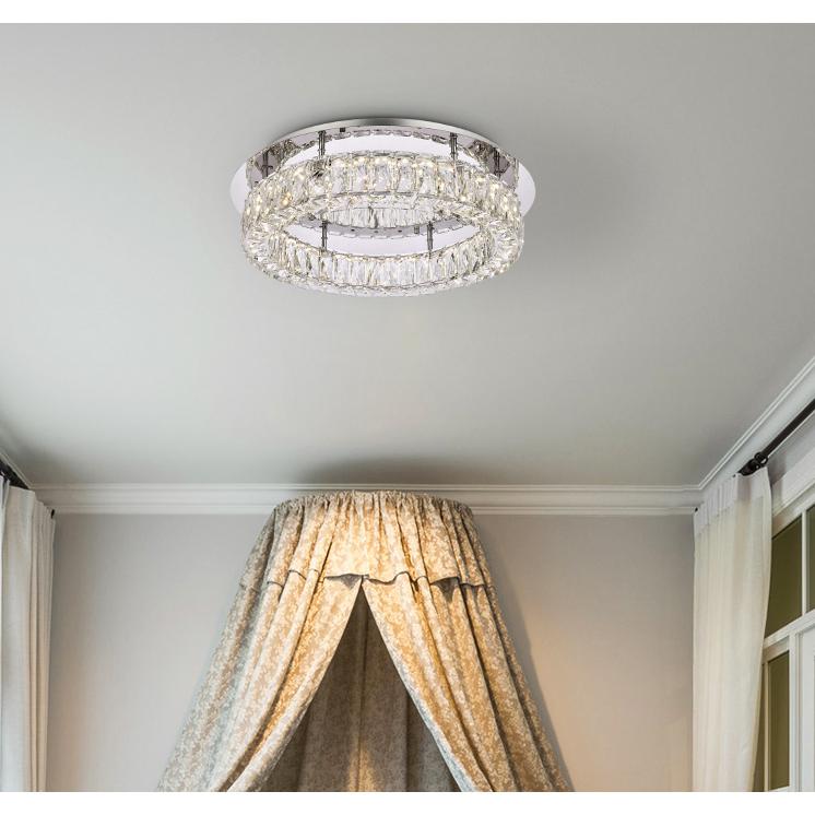 Monroe 22 inch LED Single flush mount in chrome. Picture 8