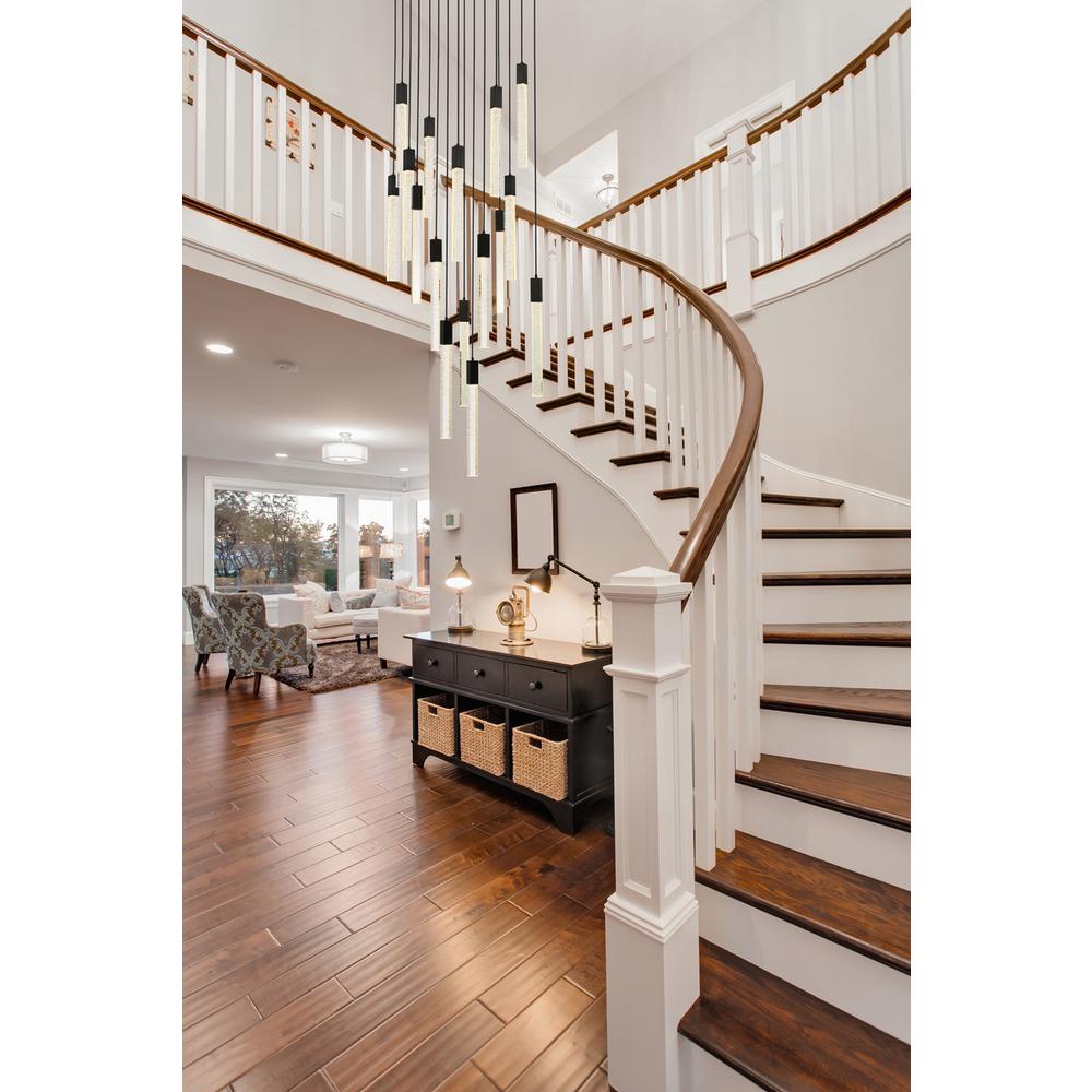 Weston 16 lights pendant in black. Picture 7
