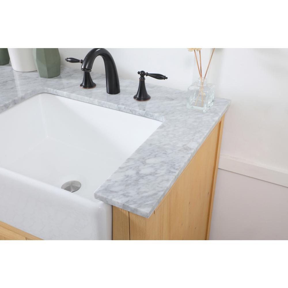60 inch double bathroom vanity in natural wood. Picture 5