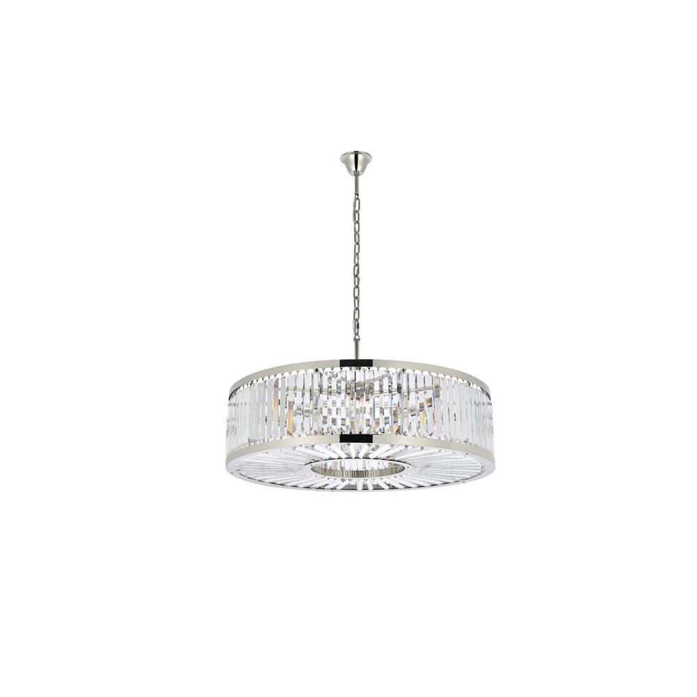 Chelsea 10 light polished nickel Chandelier Clear Royal Cut Crystal. Picture 6