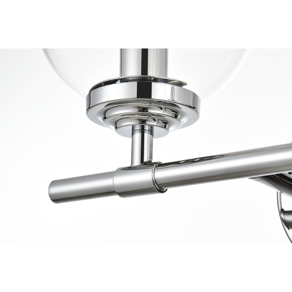 Ingrid 2 light Chrome and Clear Bath Sconce. Picture 4