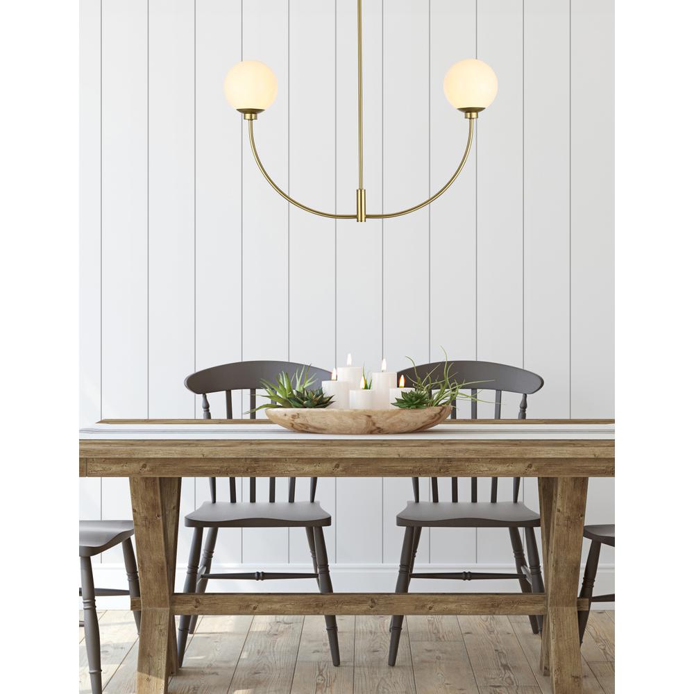 Nyomi 36 inch chandelier in Brass. Picture 8